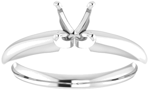 Sužadėtuvių Žiedas „Solitaire“ 585 Baltojo Aukso Round 5.4mm x 5.7mm (3)