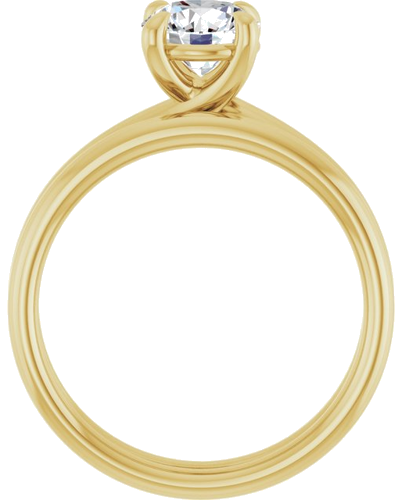 Sužadėtuvių Žiedas „Solitaire“ 585 Geltonojo Aukso Round 6.5mm (7)