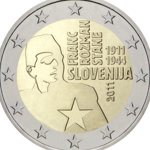 2011 Словения Франц Розман монета 2 евро (2)