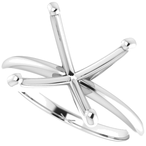 Sužadėtuvių Žiedas „Solitaire“ 14k white gold Square 9mm (5)