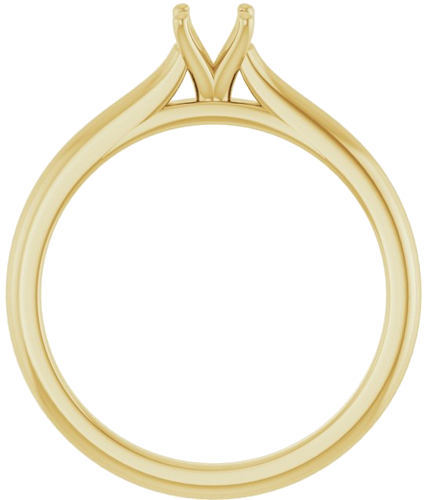 14K Yellow 4.1 mm Round Solitaire Engagement Ring Mounting (2)