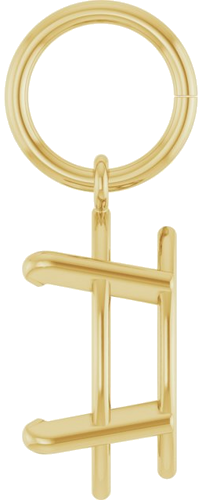 Pakabukas „Solitaire Charm“ 14k yellow gold Marquise 10mm x 5mm (3)
