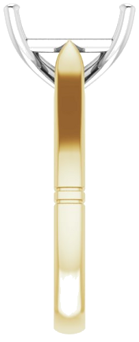 14K Yellow   White 11x9 mm Emerald Engagement Ring Mounting (4)