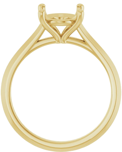 Sužadėtuvių Žiedas „Solitaire“ 585 Geltonojo Aukso Oval 10mm x 8mm (2)