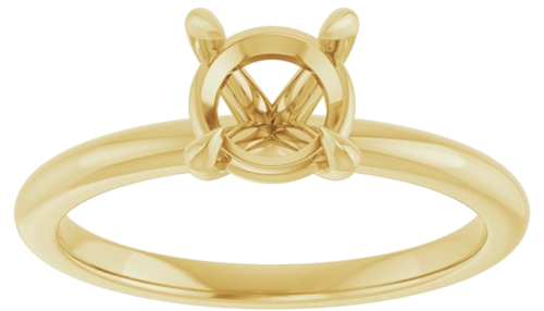 Sužadėtuvių Žiedas 585 Geltonojo Aukso Round 6.5mm (3)