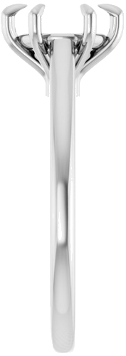Sužadėtuvių Žiedas „Claw-Pong“ 14k white gold Round 7.4mm (4)