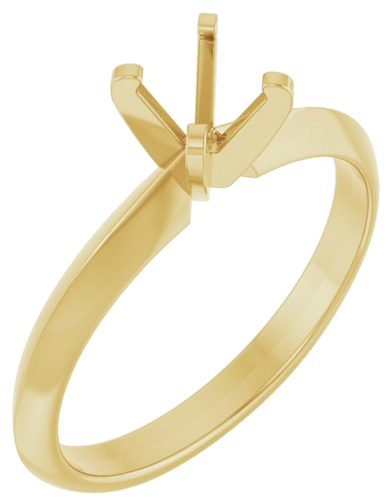 Sužadėtuvių Žiedas „Solitaire“ 14k yellow gold Round 5.2mm (1)
