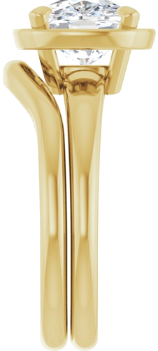 Sužadėtuvių Žiedas „Claw-Prong Solitaire Bezel-Style“ 14k yellow gold Elongated Cushion 10mm x 8mm (9)