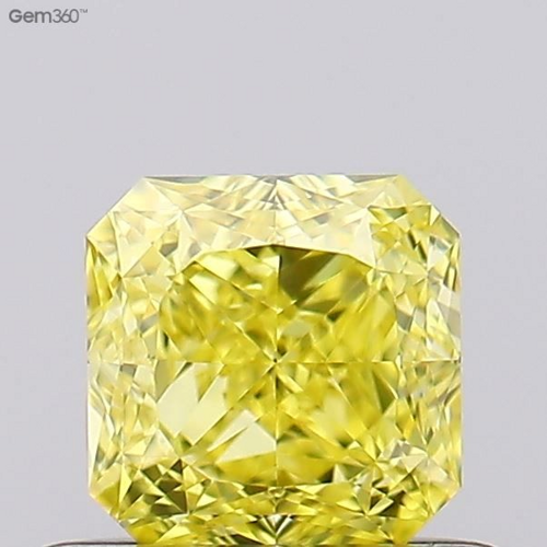 0.52 carat Fancy Vivid Yellow-VVS1 Natūralus Radiant Deimantas (1)