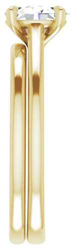 Sužadėtuvių Žiedas „Solitaire“ 585 Geltonojo Aukso Oval 7mm x 5mm (9)