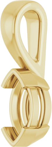 Pakabukas „Half-Bezel Solitaire Charm“ 14k yellow gold Marquise 8mm x 4mm (2)