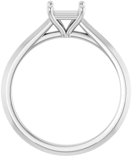 Sužadėtuvių Žiedas „Claw-Prong“ 14k white gold Square 5mm (2)