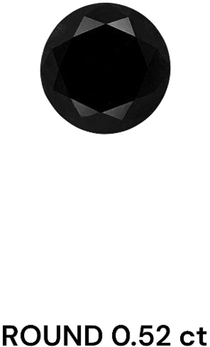0.52 carat Fancy Black-VVS2 Excellent cut Natūralus Round Deimantas (1)