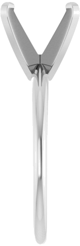 14K White 7 x 7 mm Square Ultra-Lightweight Solitaire Engagement Ring Mounting (4)