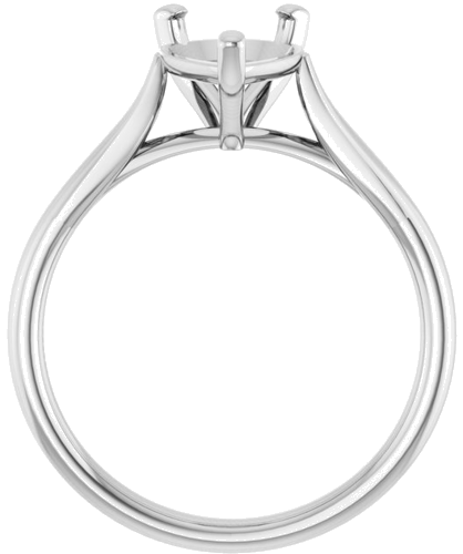 14K White 10x7 mm Pear Engagement Ring Mounting (2)