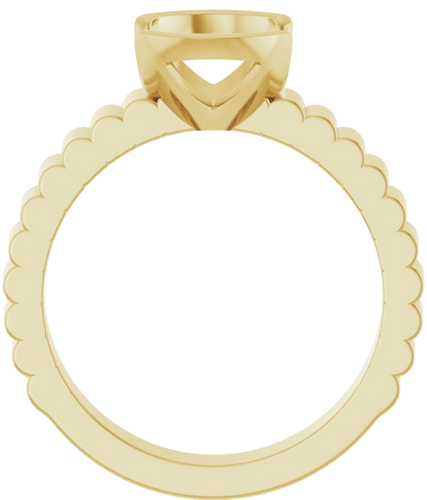 Sužadėtuvių Žiedas „Half-Bezel Solitaire“ 14k yellow gold Round 8mm (2)