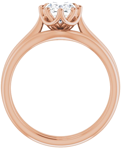 Sužadėtuvių Žiedas „Solitaire“ 14k rose gold Oval 8mm x 6mm (7)