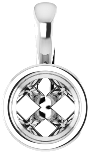 Pakabukas „Solitaire“ 585 Baltojo Aukso Round 5.5mm (1)