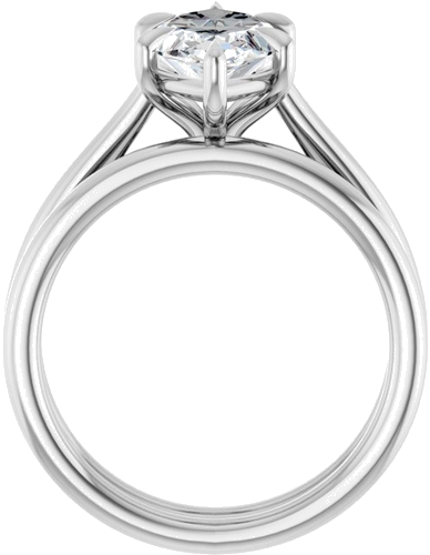 Sužadėtuvių Žiedas „Claw-Pong“ 14k white gold Marquise 15mm x 7mm (7)