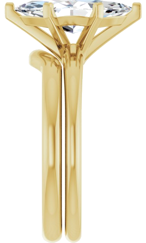 Sužadėtuvių Žiedas 14k yellow gold Marquise 13mm x 6.5mm (9)
