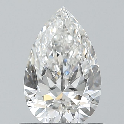 0.6 carat F-VVS2 Natūralus Pear Deimantas (1)