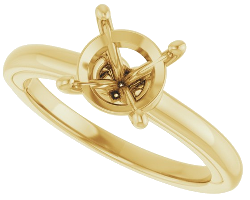 Sužadėtuvių Žiedas „Solitaire“ 14k yellow gold Round 8mm (5)