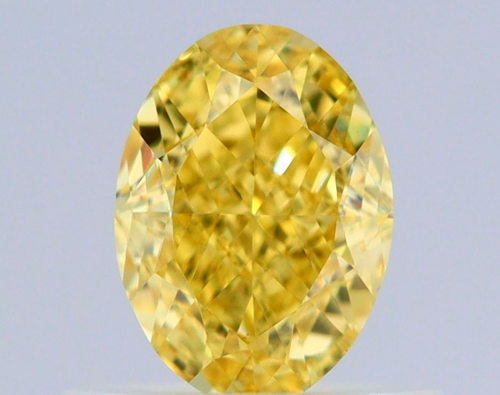 0.62 carat Fancy Vivid Yellow-VS1 Natūralus Oval Deimantas (1)