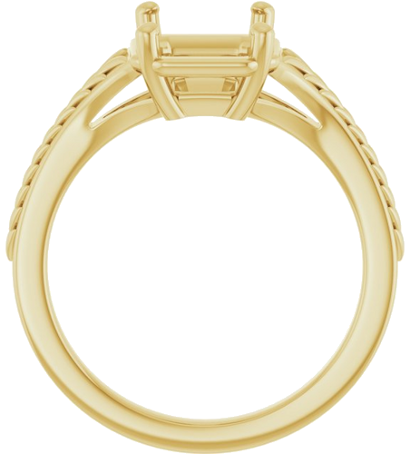 Sužadėtuvių Žiedas „Solitaire“ 14k yellow gold Emerald 8.5mm x 6.5mm (2)