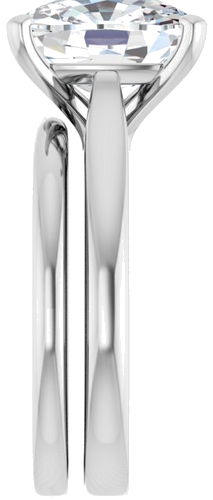 Sužadėtuvių Žiedas 14k white gold Elongated Cushion 11mm x 9mm (9)