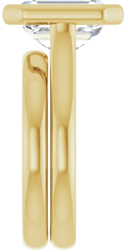 14K Yellow  10x8 mm Emerald Solitaire Engagement Ring Mounting (9)