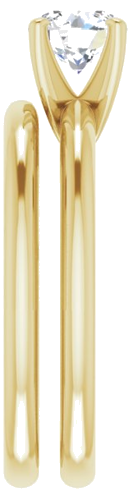 Sužadėtuvių Žiedas „Solitaire“ 585 Geltonojo Aukso Round 5.8mm (9)