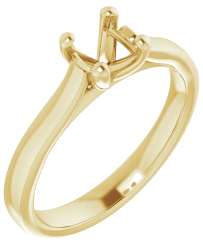 Sužadėtuvių Žiedas 18k yellow gold Round 5.5mm (1)