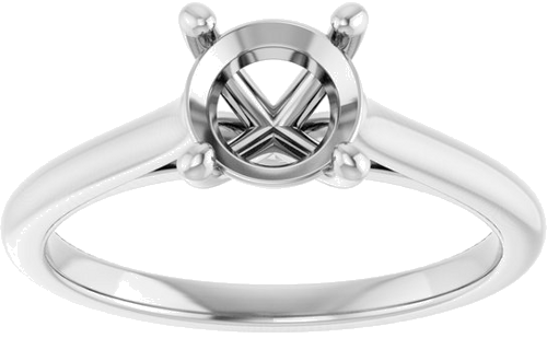 Sužadėtuvių Žiedas „Infinity-Inspired“ 585 Baltojo Aukso Round 6.5mm (3)