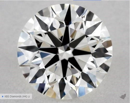 0.56 carat I-VVS2 Excellent cut Natūralus Round Deimantas (1)