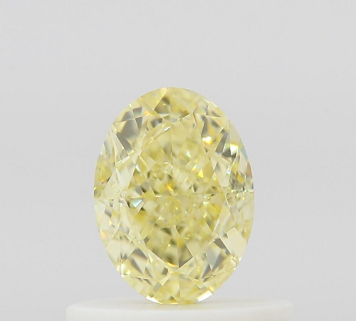 0.59 carat Fancy Light Yellow-IF Natūralus Oval Deimantas (1)