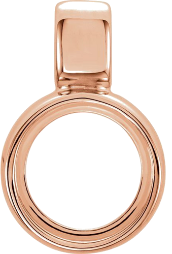 14K Rose 7 mm Round Bezel-Set Pendant Mounting (1)