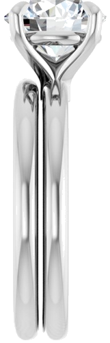 Sužadėtuvių Žiedas 585 Baltojo Aukso Round 8.2mm (9)