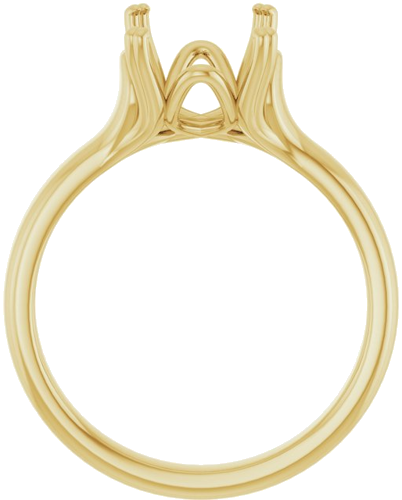 Sužadėtuvių Žiedas „Solitaire“ 14k yellow gold Emerald 10mm x 8mm (2)