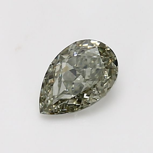 0.65 carat Fancy Yellowish Green-SI1 Natūralus Pear Deimantas (1)