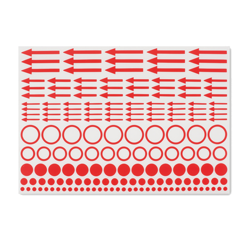 Žymėjimo lipdukai su taškais, apskritimais ir rodyklėmis, 10 vnt. (1)