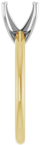 18K Yellow   Platinum  8 mm Round Solitaire Engagement Ring Mounting (4)