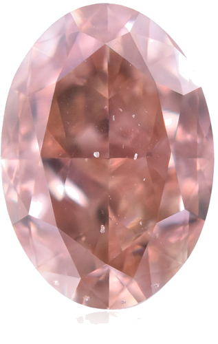0.53 carat Fancy Brownish Orangey Pink-SI1 Natūralus Oval Deimantas (1)