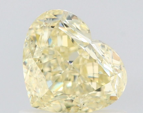 1.0 carat Fancy Light Yellow-VS2 Natūralus Heart Deimantas (1)