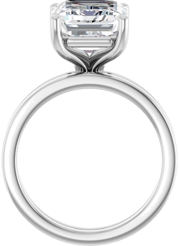 Sužadėtuvių Žiedas „Solitaire“ 14k white gold Emerald 11mm x 9mm (7)