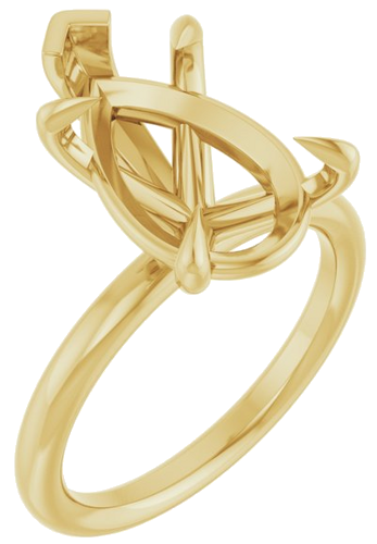 Sužadėtuvių Žiedas „Claw-Prong Solitaire“ 10k yellow gold Pear 15mm x 10mm (1)