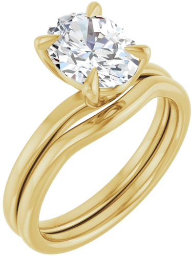 Sužadėtuvių Žiedas 14k yellow gold Oval 9mm x 7mm (6)