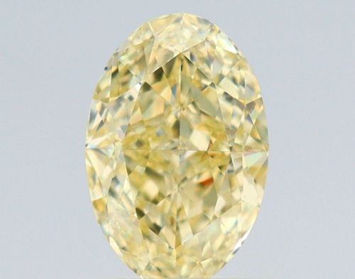1.01 carat Fancy Light Yellow-SI2 Natūralus Oval Deimantas (1)