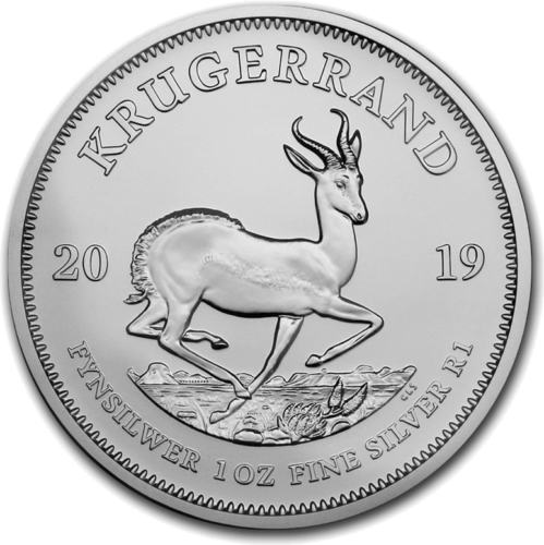 1 oz Крюгерранд Южная Африка серебряная монета (разные годы выпуска) (1)