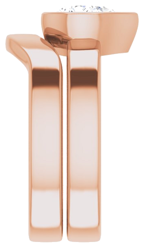 Sužadėtuvių Žiedas „Bezel-Set Solitaire“ 14k rose gold Pear 8mm x 6mm (9)