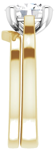 Sužadėtuvių Žiedas 10k yellow/white gold Oval 9mm x 7mm (9)